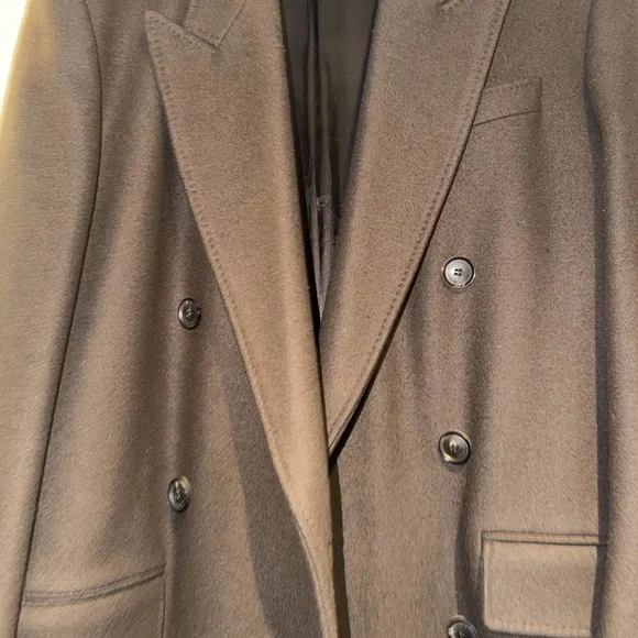 Nili Lotan Double-Breasted Long Coat in Brown - Picture 6 of 10